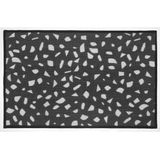 Tapete Para Cozinha Cleankasa 50cm X 70cm Terrazzo Black Kapazi
