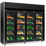 Refrigerador Vertical Hortifruti 4 Portas De Vidro Geas4p Gelopar Refrigerador Vertical Auto Serviço Hortifruti 4 Portas Geas4plbpr 220v Gelopar