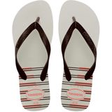 Chinelo Masculino De Dedo Casual Havaianas Top Basic 4131932 - Branco/café - 41