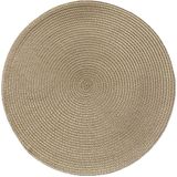 Americano Requinte Liso Para Mesa Redondo 38cm Palha