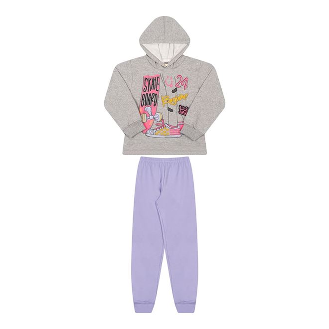 Conjunto Infantil Menina Moletom Skate