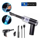 Mini Aspirador Usb Preto/branco 120w 6000pa 2000mah - Casa E Carro