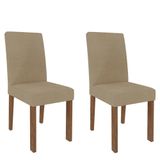 Conjunto 02 Cadeiras Estofadas Sala De Jantar Maia Cimol