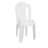 Conjunto 4 Cadeiras Plasticas Bistro Branco Sem Braço Duo