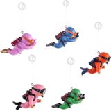 5pcs Decorações De Tanque De Peixes Flutuantes Mergulhador Pequeno Bonito Aquar