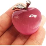 1 Pcs Pink Cat&#39;s Eye Stone Cristais De Maçã E Pedras De Cura