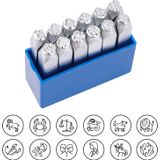12 Horóscopo Design Metal Stamps (6mm 1/4) Zodiac Animal Me
