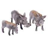 1 Conjunto/3 Peças Lifelike Animal Wild Boar Model Mini Farm