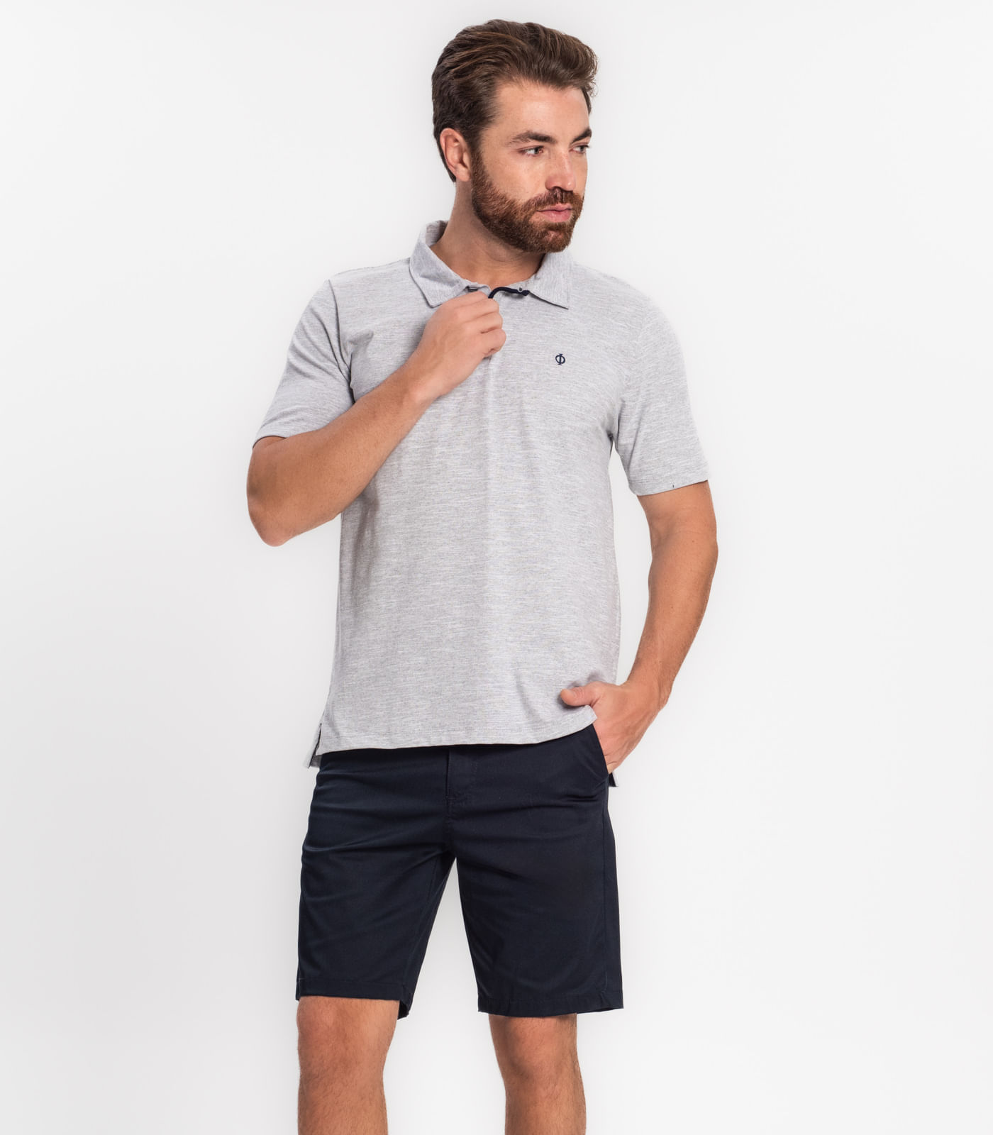 Bermuda Masculina Em Sarja Diametro Azul 44