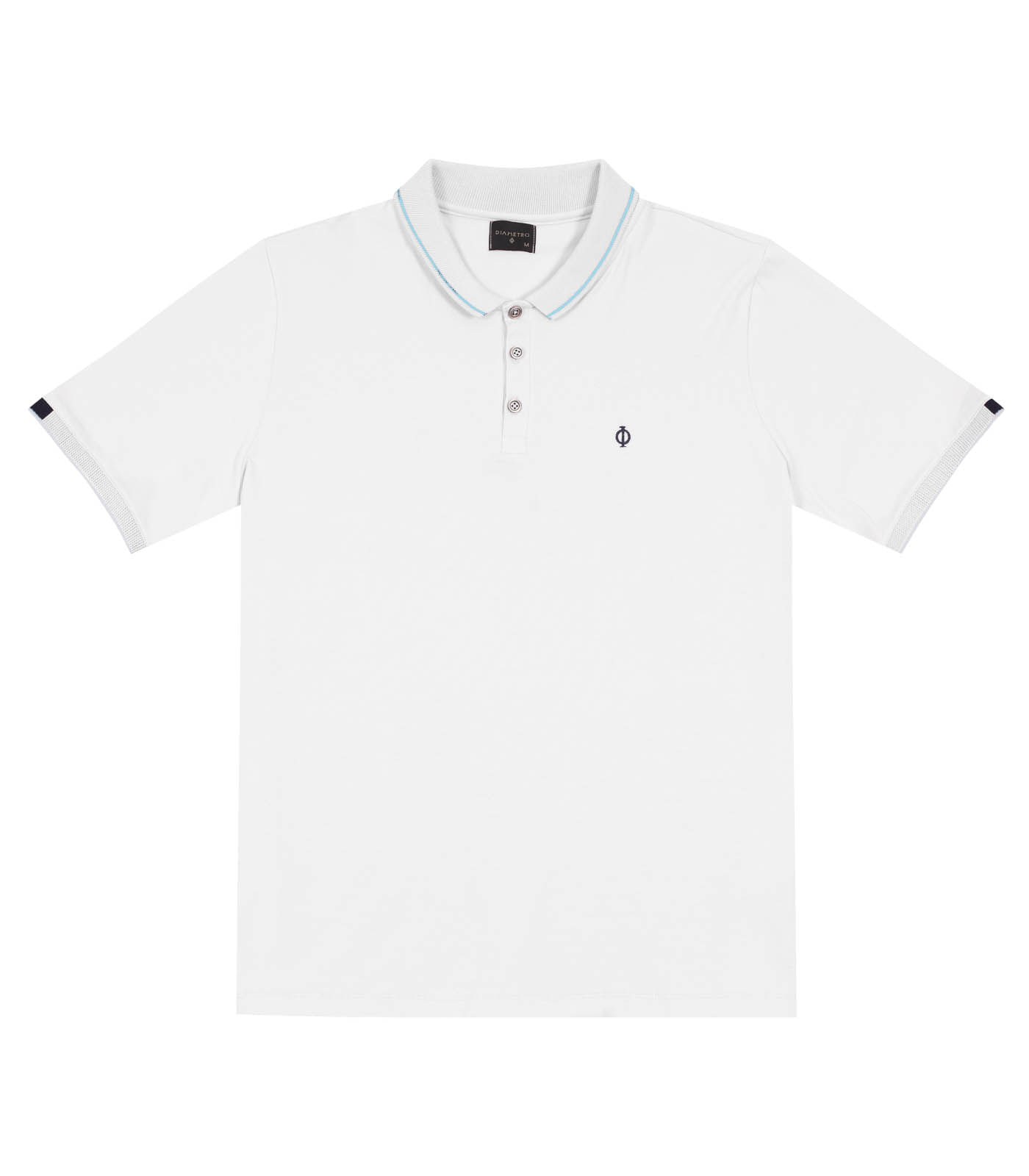 Camisa Polo Masculina Em Cotton Dimatro Branco Gg