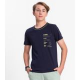 Camiseta Juvenil Masculina Em Meia Malha Minty Azul 16
