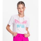 Blusa Juvenil Feminina Estampa De Borboleta Minty Branco 16