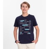 Camiseta Juvenil Masculina Em Meia Malha Minty Azul 14