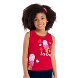 Regata Infantil Feminina Ice Cream Rovi Kids Vermelho 6