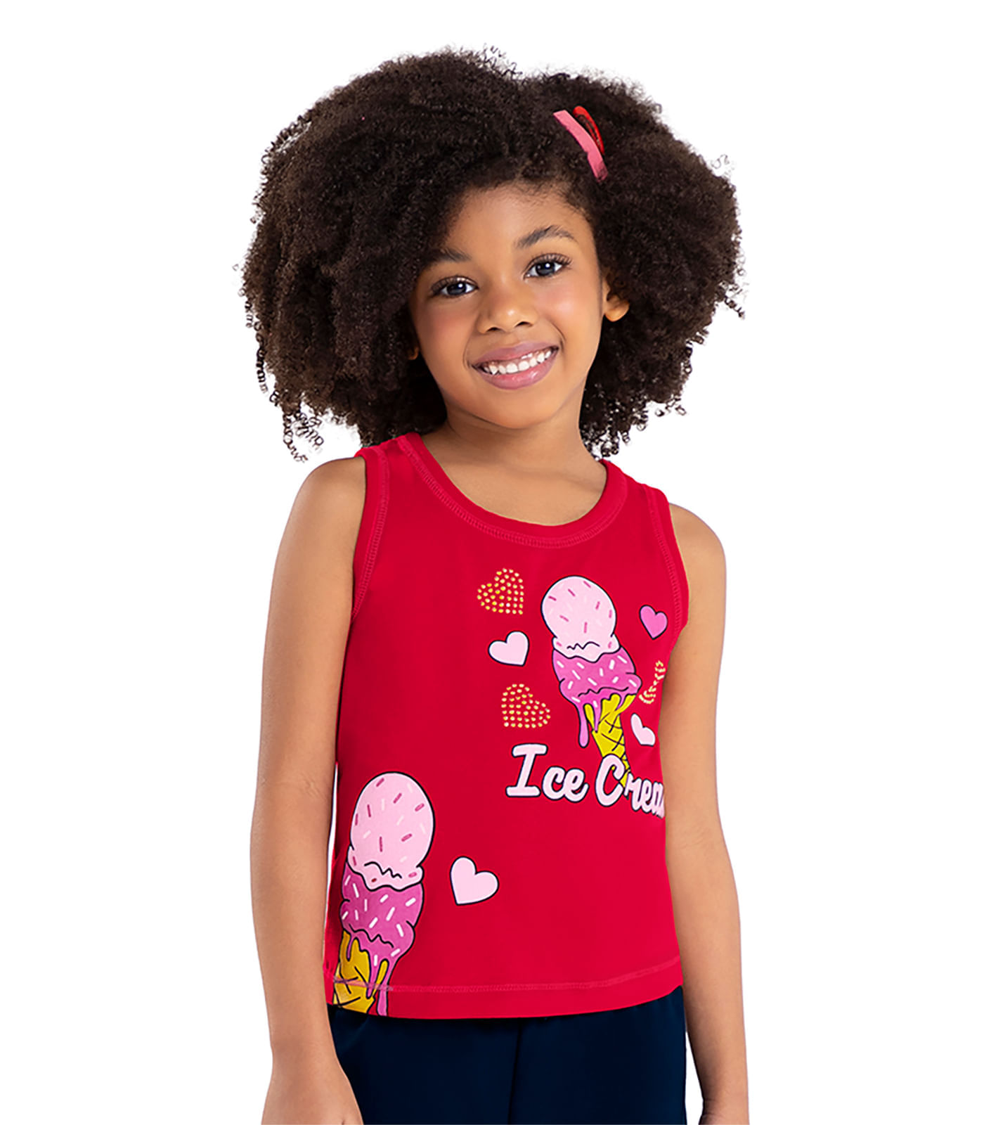 Regata Infantil Feminina Ice Cream Rovi Kids Vermelho 6