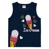 Regata Infantil Feminina Ice Cream Rovi Kids Azul 4