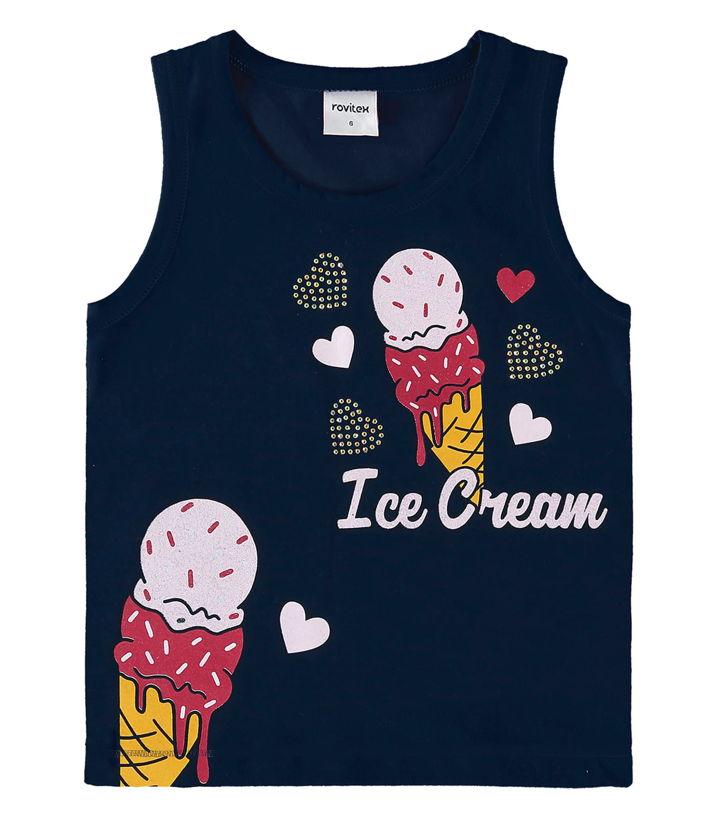 Regata Infantil Feminina Ice Cream Rovi Kids Azul 4