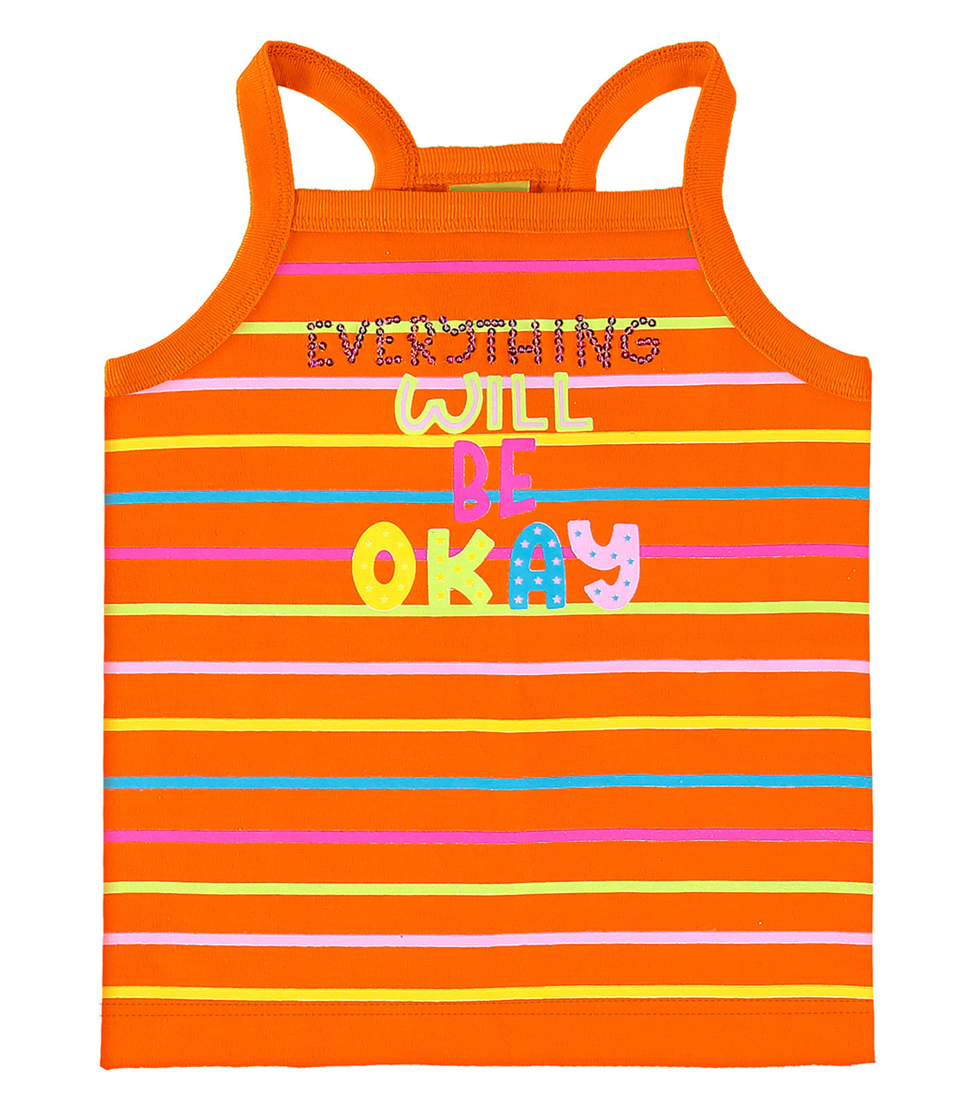 Blusa Infantil Feminina De Alça Rovi Kids Laranja 14