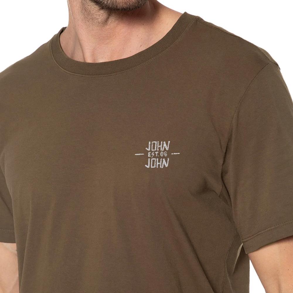 Camiseta John John Logo Bege - Compre Agora