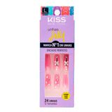 Unhas Postiças Kiss New York Jelly Rosa It Girl