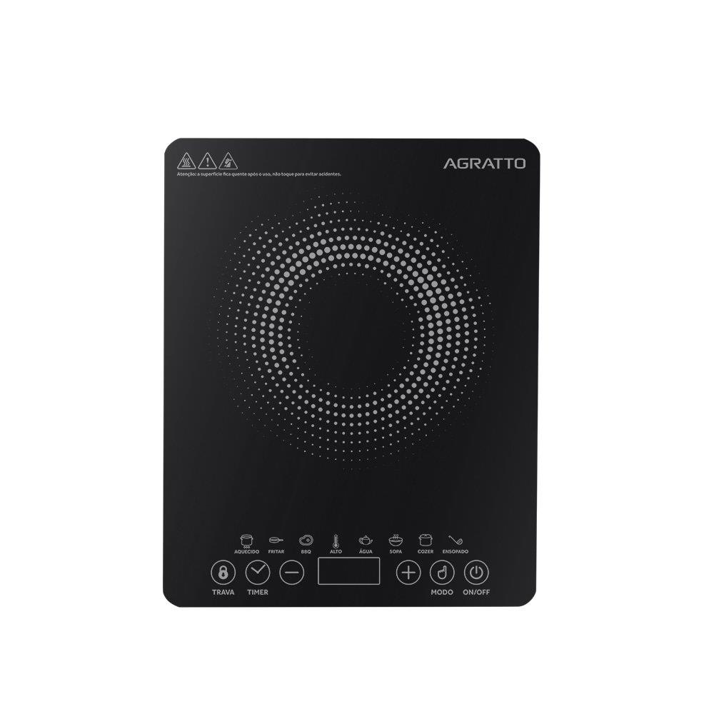 Fogao Cooktop Inducao 1b Agratto Acki01i-02 2000w Preto 110v