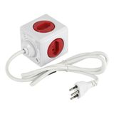 Adaptador Vermelho 5 Tomadas Múltiplo D Bivolt Elg - Pwc-x5