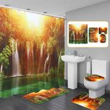 3d Cachoeira Cenário Impermeável Chuveiro Cortina Banheiro Scen