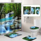 3d Cachoeira Paisagem Impermeável Chuveiro Cortina Banheiro S