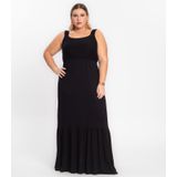 Vestido Longo Feminino Plus Size Secret Glam Preto Plus G4