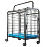 Gaiola De Transporte Para Pets Cor Preto E Azul Jel Plast Pet Au