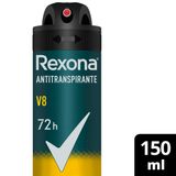 Desodorante Antitranspirante Aerosol Men Rexona V8 150ml