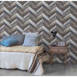 Papel De Parede Exposure Ep3402 Painel De Madeira Chevron - Rolo: 10m X 0,53m