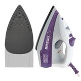 Ferro De Passar A Vapor Black E Decker Fx100-br Base Antiaderente 127v Roxo