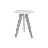 Mesa De Cabeceira Solteiro Retrô 7103 Branco/cinza - Peroba