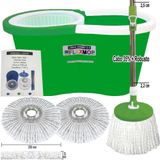 Balde Mop c/Cabo 35% + Robusto de 25mm + Dupla Bucha na Cesta Padrão USA Marca Official Flexmop®nº 1