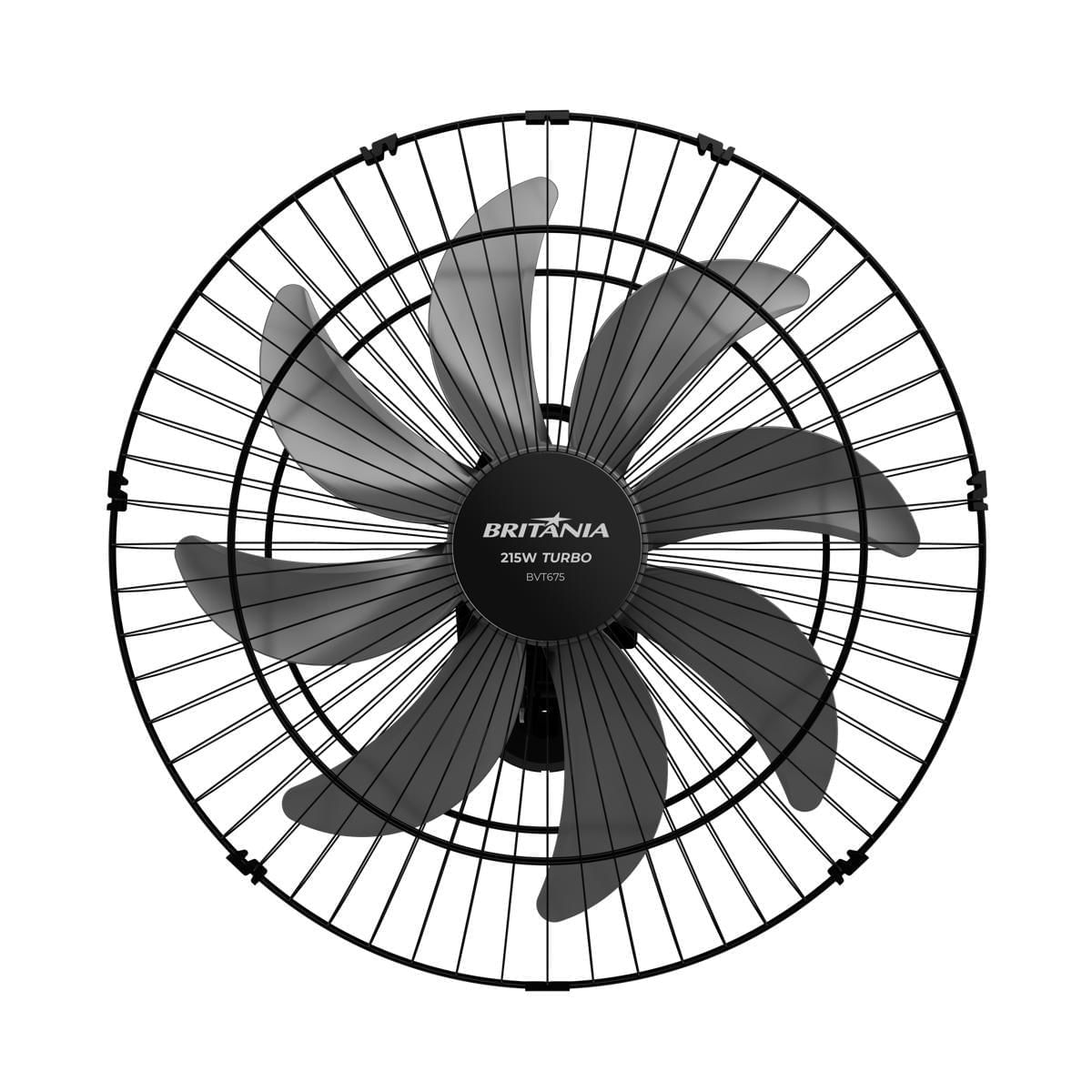 Ventilador De Parede Britânia Bvt675 Tecnologia Max Force 215w 127v