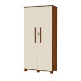 Multiuso 2 Portas Com Chave Espanha Canela Off White