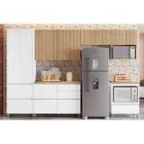 Cozinha Completa Rainha Gourmet 6 Peças (3aéreos+2balcões+1paneleiro) C6p01 Branca/nature - Nesher