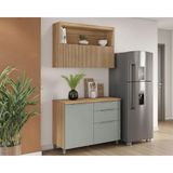 Cozinha Completa Marquesa 2 Peças (1aéreo+1balcão) C2p29 Nature - Nesher