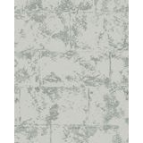 Papel De Parede Gina Tijolo Cinza Claro 662220 - Rolo: 10m X 0,53m