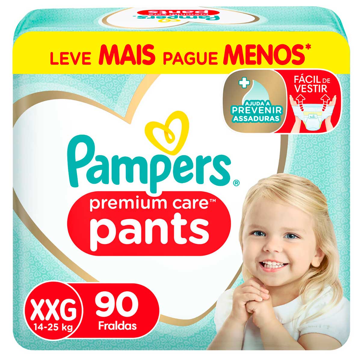 Fralda Descartável Pampers Premium Care Pants XXG 90 Unidades