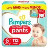 Fralda Descartável Pampers Premium Care Pants G 112 Unidades