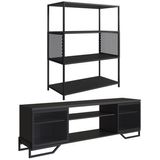 Rack 180 Cm 2 Pt Estante 77 Cm Industrial 27x24 Preto Pp
