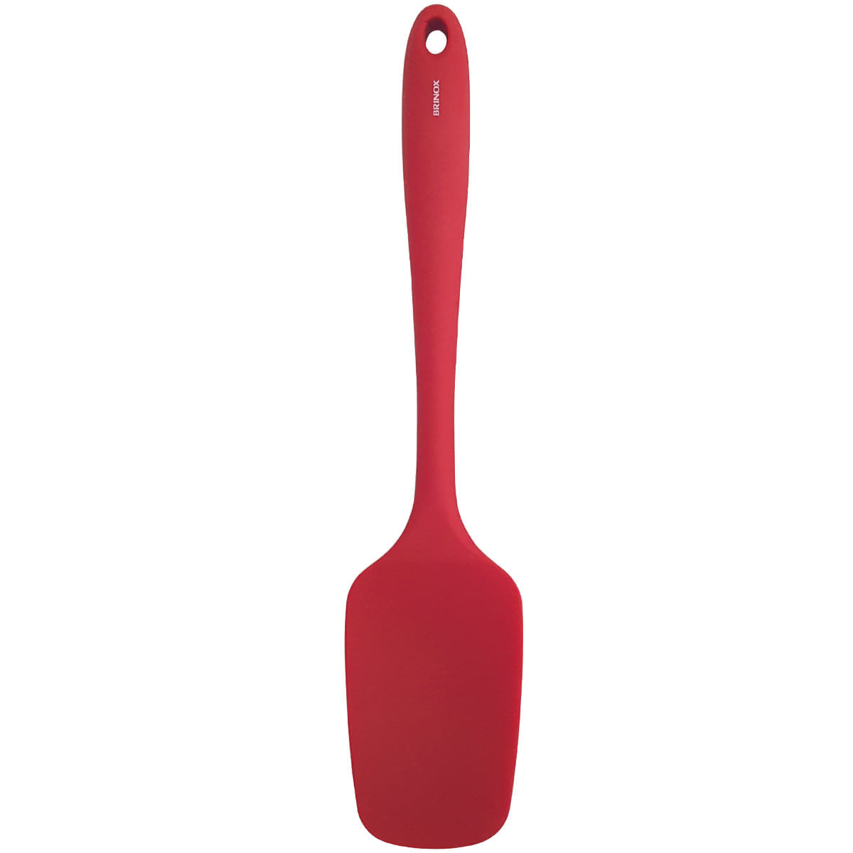 Colher Espátula Reta para Bolo de Silicone Utensílio Cozinha Brinox Vermelho