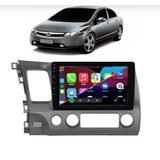 Kit Multimidia Civic G8 06 / 11 Carplay Androidauto 9 Pol Bt Usb Fm - Roadstar 908br