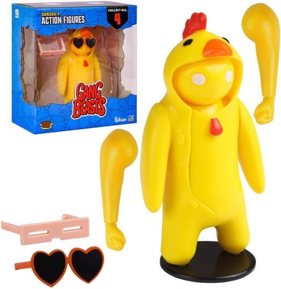 Gang Beasts Yellow Chicken Costume Video Game Figura Do Lutador