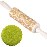 Pinos De Rolamento De Madeira Com Desenhos Para Cozimento, Rolo Gravado Com Padrão, Flocos De Neve Fondant Roller Natal 3d