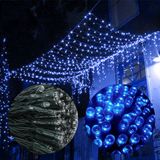 Cor Branca 200 Led Solar Powered Natal Light Garden Par