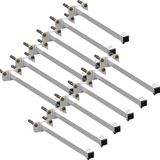 12 Suportes Refletor Base Reta Braço 50 Cm 12 Cjts - Branco