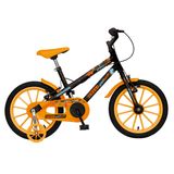 Bicicleta Infantil Colli Spinossauro Aventuras Aro 16 Preta e Laranja